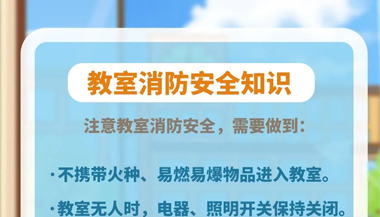 学校内各类场所消防安全知识请知悉